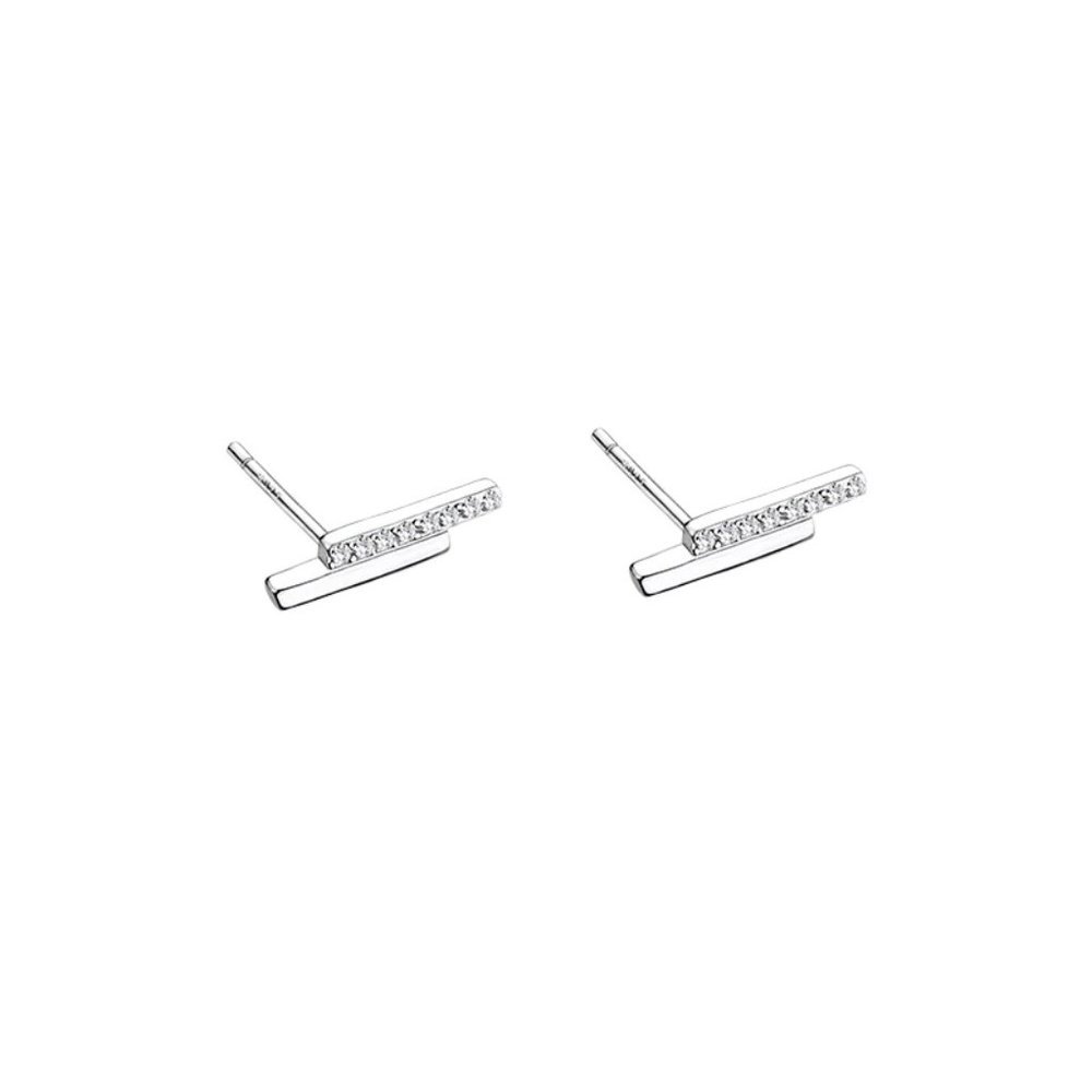 COPY - *NEW 925 Sterling Silver Diamond Bar Earri… - Picture 5 of 5